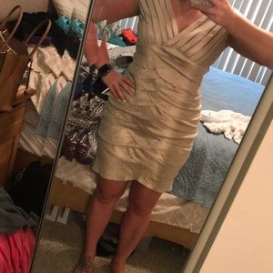 Gold shimmery dress